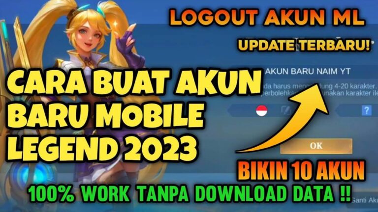 Cara Buat Akun ML Baru Tanpa Download Ulang Data